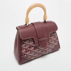 مملوكة مسبقًا Goyard Saigon Mini Burgundy Goyardine Coated Canvas and Leather Top Handle Bag