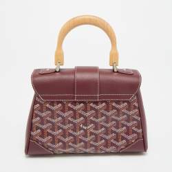 مملوكة مسبقًا Goyard Saigon Mini Burgundy Goyardine Coated Canvas and Leather Top Handle Bag