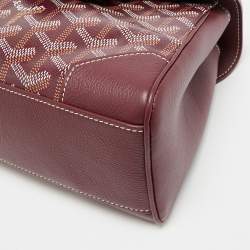 مملوكة مسبقًا Goyard Saigon Mini Burgundy Goyardine Coated Canvas and Leather Top Handle Bag