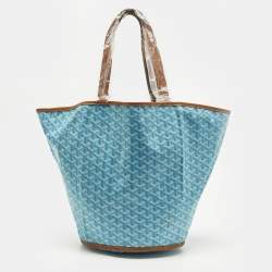 مملوكة مسبقًا Goyard Belharra Turquoise Goyardine Coated Canvas and Leather Tote