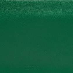 Pre Owned Goyard Sainte Marie MM Green Goyardine Coated Canvas and Leather Clutch