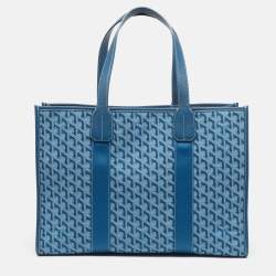 مملوكة مسبقًا Goyard Villette MM Limited Edition Blue Goyardine Jacquard and Leather Tote