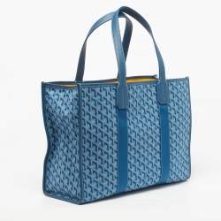 مملوكة مسبقًا Goyard Villette MM Limited Edition Blue Goyardine Jacquard and Leather Tote