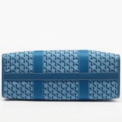 مملوكة مسبقًا Goyard Villette MM Limited Edition Blue Goyardine Jacquard and Leather Tote