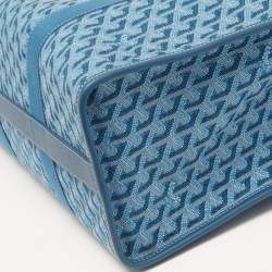 مملوكة مسبقًا Goyard Villette MM Limited Edition Blue Goyardine Jacquard and Leather Tote