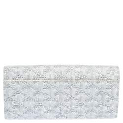 Pre Owned Goyard White Goyardine Coated Canvas Varenne Continental Wallet