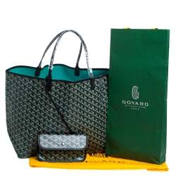 Pre Owned Goyard Black Goyardine Coated Canvas St. Louis GM Tote