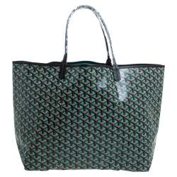 Pre Owned Goyard Black Goyardine Coated Canvas St. Louis GM Tote