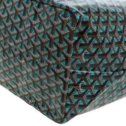 Pre Owned Goyard Black Goyardine Coated Canvas St. Louis GM Tote