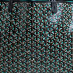 Pre Owned Goyard Black Goyardine Coated Canvas St. Louis GM Tote