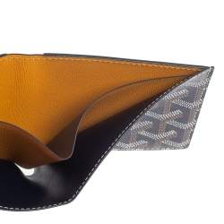 Pre Owned Goyard Dark Blue Coated Canvas Victoire Bifold Wallet