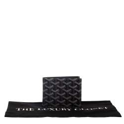 Pre Owned Goyard Dark Blue Coated Canvas Victoire Bifold Wallet