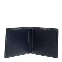 Pre Owned Goyard Dark Blue Coated Canvas Victoire Bifold Wallet