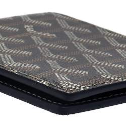 Pre Owned Goyard Dark Blue Coated Canvas Victoire Bifold Wallet