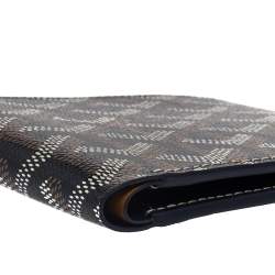 Pre Owned Goyard Dark Blue Coated Canvas Victoire Bifold Wallet