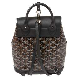 Goyard Black Goyardine Coated Canvas and Leather Mini Alpin Backpack