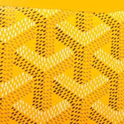 Pre Owned Goyard Yellow Goyardine  Coated Canvas and Leather Saint Sulpice Card Holder