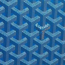 Pre Owned Goyard Goyardine Blue Coated Canvas Saint Honoré Clutch