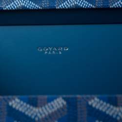 Pre Owned Goyard Goyardine Blue Coated Canvas Saint Honoré Clutch