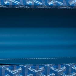 Pre Owned Goyard Goyardine Blue Coated Canvas Saint Honoré Clutch