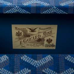 Pre Owned Goyard Goyardine Blue Coated Canvas Saint Honoré Clutch