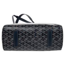 Pre Owned Goyard Navy Blue Goyardine Coated Canvas Sac Rouette PM Shoulder Bag