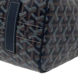 Pre Owned Goyard Navy Blue Goyardine Coated Canvas Sac Rouette PM Shoulder Bag