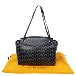 Pre Owned Goyard Navy Blue Goyardine Coated Canvas Sac Rouette PM Shoulder Bag