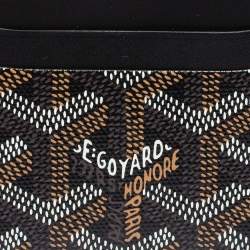 Pre Owned Goyard Black Goyardine Coated Canvas and Leather Saint Sulpice Card Holder
