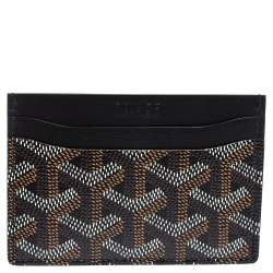 Goyard Black Goyardine Coated Canvas and Leather Saint Sulpice Card Holder
