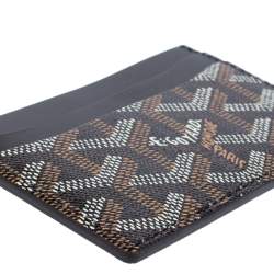 Goyard Black Goyardine Coated Canvas and Leather Saint Sulpice Card Holder