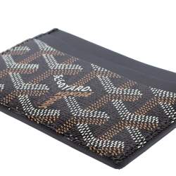 Goyard Black Goyardine Coated Canvas and Leather Saint Sulpice Card Holder