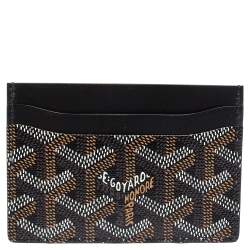 Goyard Black Goyardine Coated Canvas and Leather Saint Sulpice Card Holder