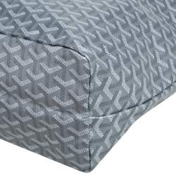 Pre Owned Goyard Silver Goyardine Coated Canvas St. Louis PM Tote