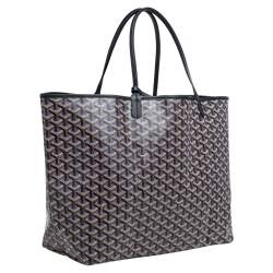 Pre Owned Goyard Black/Violet Goyardine Coated Canvas Saint Louis Claire Voie GM Tote