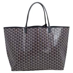 Pre Owned Goyard Black/Violet Goyardine Coated Canvas Saint Louis Claire Voie GM Tote