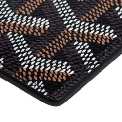 Pre Owned Goyard Black Goyardine Coated Canvas and Leather Saint Sulpice Card Holder