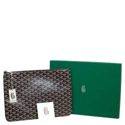 Goyard Black Goyardine Coated Canvas Senat II MGM Clutch