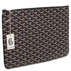 Goyard Black Goyardine Coated Canvas Senat II MGM Clutch