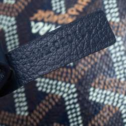 Pre Owned Goyard Navy Blue Goyardine Coated Canvas St. Louis GM Tote