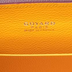 Pre Owned Goyard Burgundy Goyardine Canvas and Leather Mini Saigon Top Handle Bag