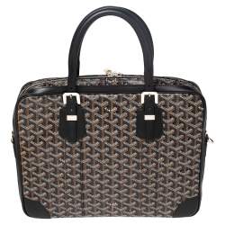 Pre Owned Goyard Black Goyardine Canvas and Leather Ambassade Briefcase