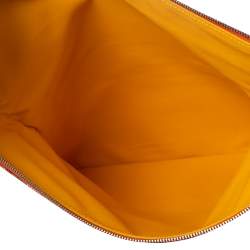 Pre Owned Goyard Orange Goyardine Coated Canvas Sainte Marie Clutch