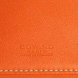 Pre Owned Goyard Orange Goyardine Coated Canvas Sainte Marie Clutch
