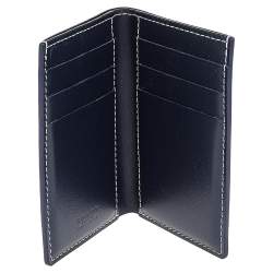 Pre Owned Goyard Navy Blue Goyardine Coated Canvas Bifold Card Holder
