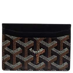 Pre Owned حافظة بطاقات جويارد سان سولبيس جلد وكانفاس مقوى غوياردين أسود 