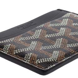 Pre Owned حافظة بطاقات جويارد سان سولبيس جلد وكانفاس مقوى غوياردين أسود 