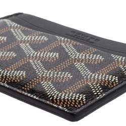 Pre Owned حافظة بطاقات جويارد سان سولبيس جلد وكانفاس مقوى غوياردين أسود 