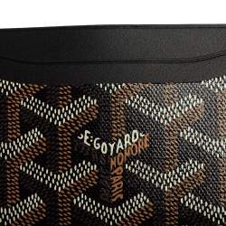 Pre Owned حافظة بطاقات جويارد سان سولبيس جلد وكانفاس مقوى غوياردين أسود 