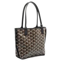 Pre Owned Goyard Black Goyardine Coated Canvas Anjou Mini Bag